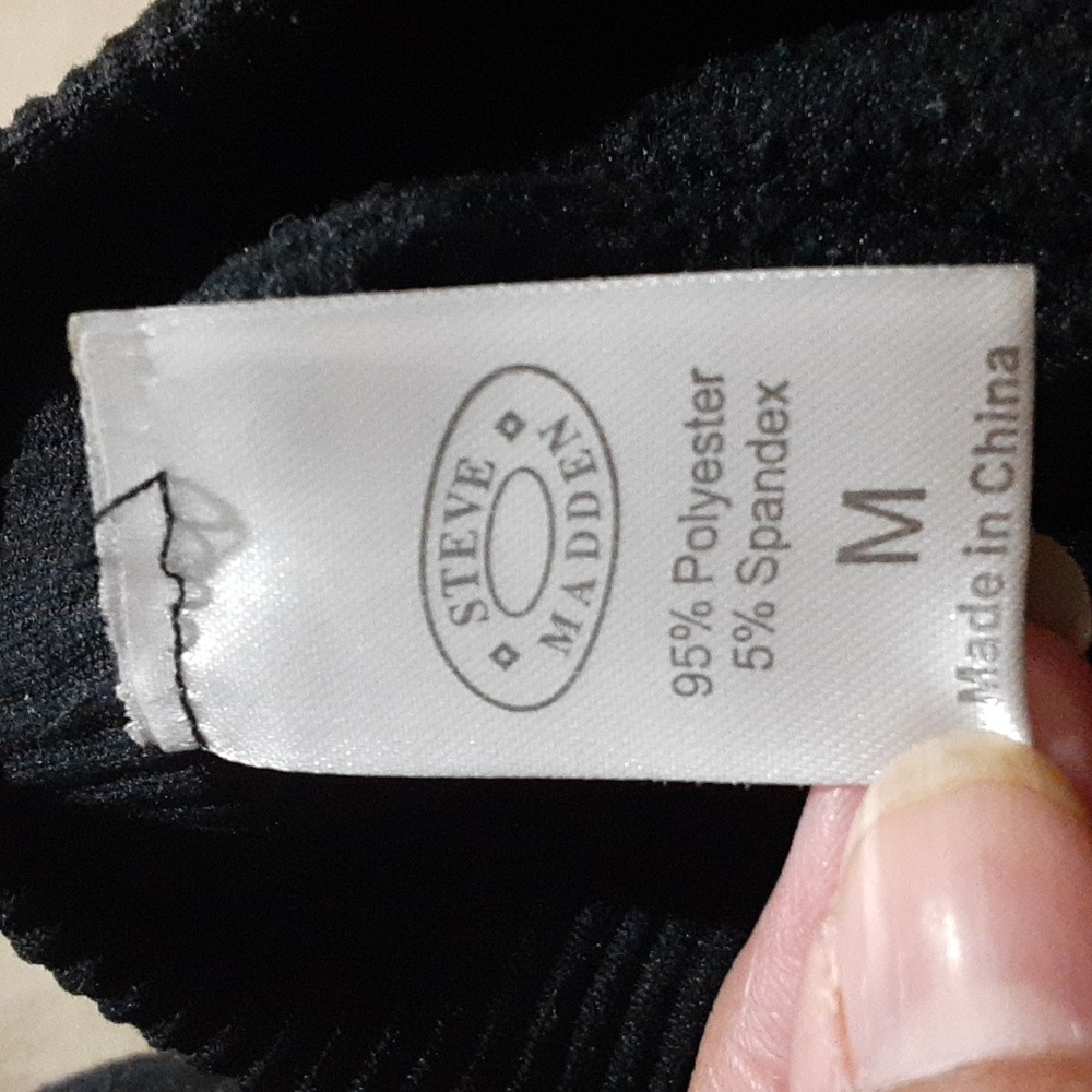 Steve Madden Classic Black Tights Leggings Black Women's Size M - Picture 4 of 4